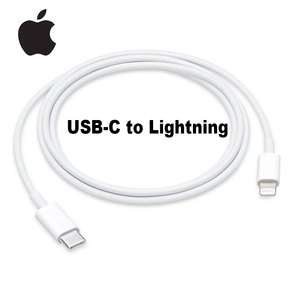 Оригинальный Apple USB C Lightning Кабель 1 м для iPhone 8/X/11/12 mini pro max ipad ноутбук Macbook|Кабели