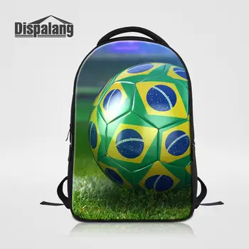 

Cool Brazil Soccers Prints Laptop Backpacks for College Students Foot Ball Men Travel Bagpack Large Capacity School Bag Rucksack
