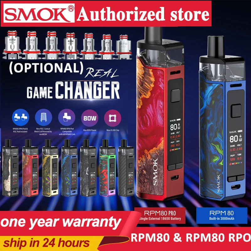 Новый набор для испарителя RPM80 Pod 3000mah аккумулятор 5 мл картридж и SMOK PRO комплект RPM
