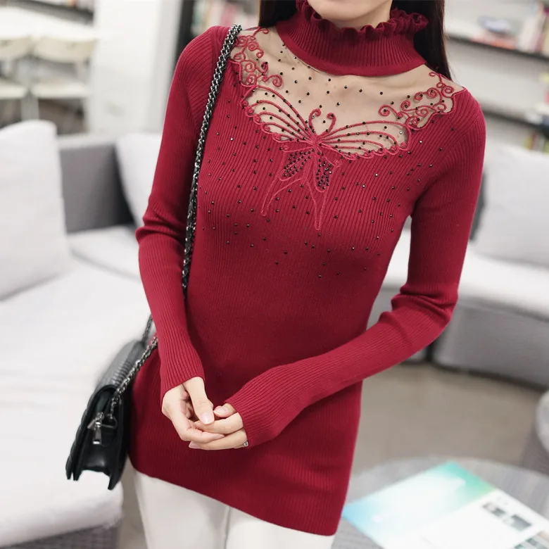 Распродажа плед, кардиган женский джемпер Blusas De Inverno Feminina 45 хан издание эластичный F0978 бабочка вязаный свитер