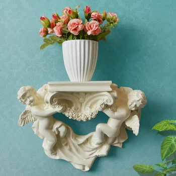 

CREATIVE TV BACKGROUND WALL DECORATION WALL MURAL RESIN PENDANT JEWELRY EUROPEAN HOME FURNISHING ANGEL STEREO WALL