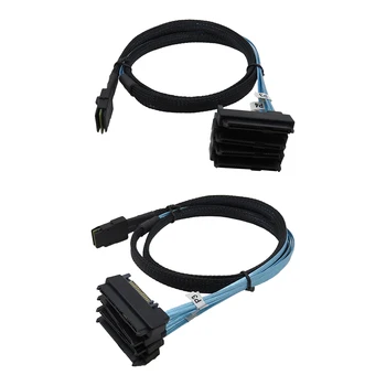 

Internal Mini SAS 36 Pin SFF-8087 to 4 SAS 29 Pin SFF-8482 Cable with 15P SATA Power Connector for Computer PC