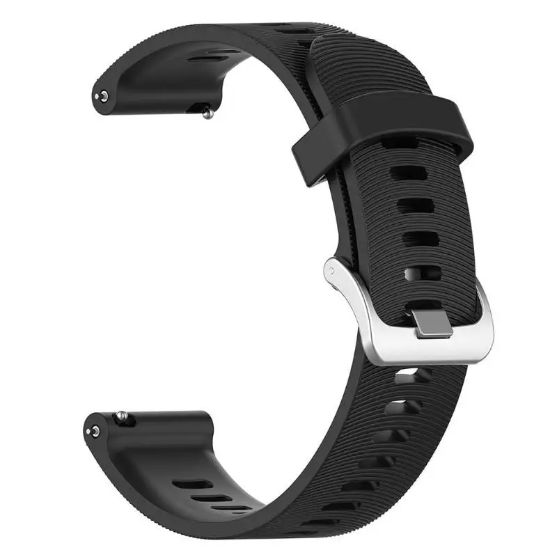 20 мм силиконовый сменный ремешок для наручных часов Garmin Forerunner 645 - Цвет: Черный