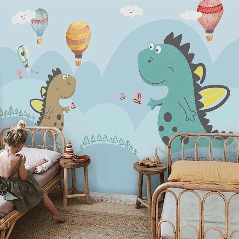 Custom 3D Photo Wallpaper Kindergarten Hand Painted Dinosaur Baby Children  Room Boys Girls Bedroom Cartoon Decor Mural Wallpaper|Wallpapers| -  AliExpress