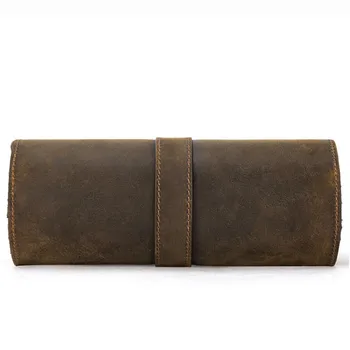 

Fashionable Watch Roll Display Box Leather Travel Watch Case Convenient Durable Wrist Watches Storage Pouch -B5