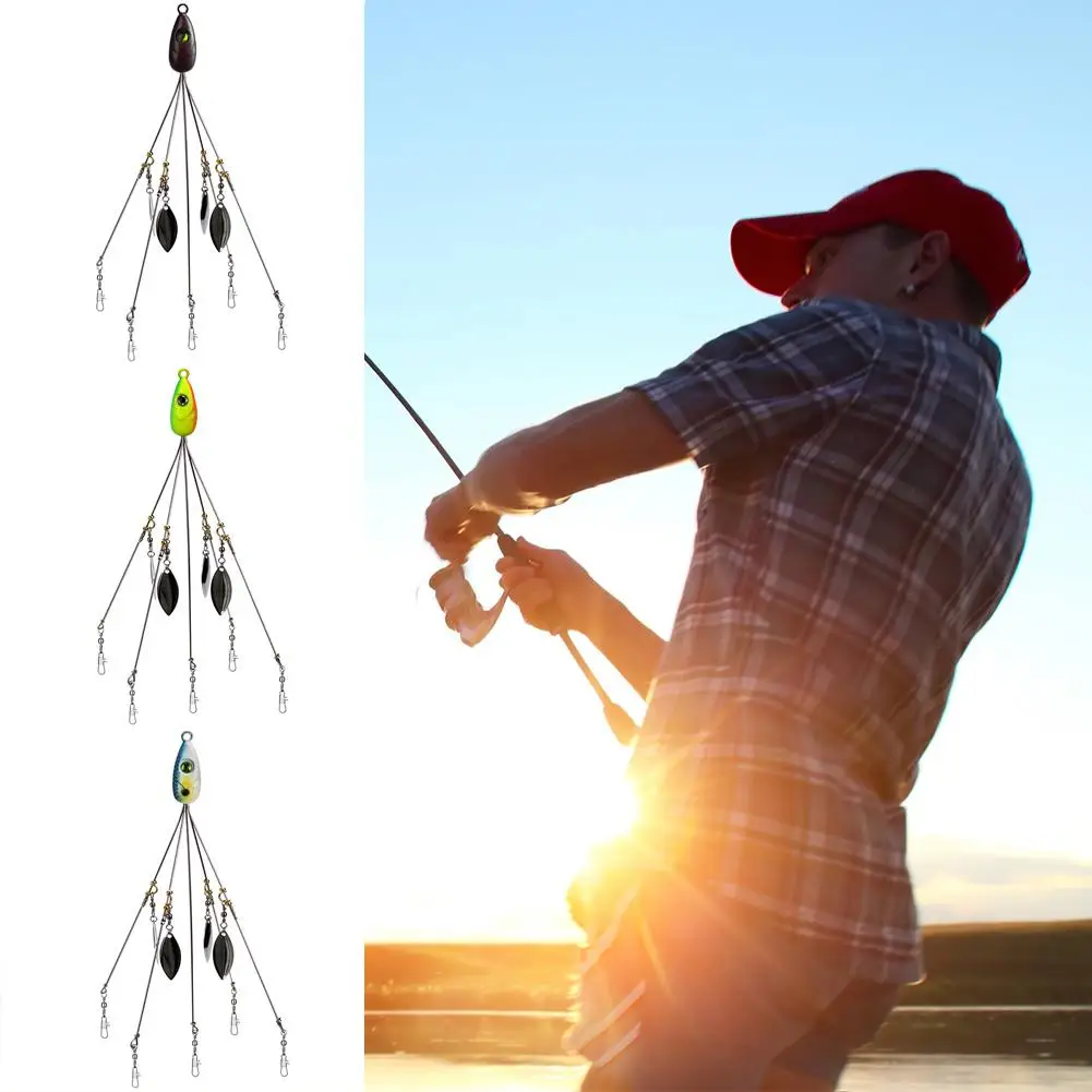  18g Umbrella Fishing lure 5 Arm Alabama Rig Head Group Lures Bass Swimming Baits Bass Fishing Group