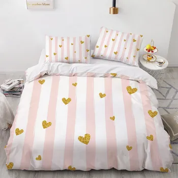 

Modern Duvet Cover Sets 3D Custom Design White Bed Linens Pillow Shams 200*230cm Full Twin Queen Double Size Fresh Bedding Set