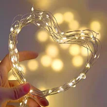 Christmas LED String lights 2M 5M 10M Battery Fairy Lights Copper Wire for Wedding New Year Party Garland Indoor Home Decoration