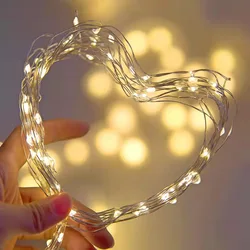 Christmas LED String lights 2M 5M 10M Battery Fairy Lights Copper Wire for Wedding New Year Party Garland Indoor Home Decoration
