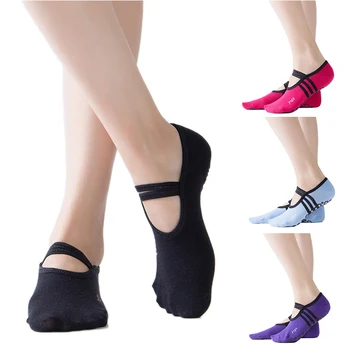 

1Pair Women Yoga Pilates Ballet Socks Dance Sock Cycling Socks Anti Slip Bandage Cotton Sports Yoga Socks #ED