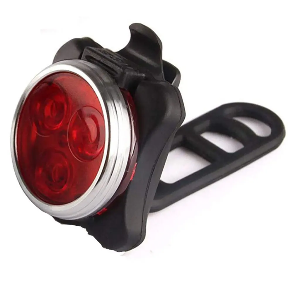 

NEW Rechargeable Bicycle Safety Lights Commuter Road Cycling LED 3LEDCOB Taillights Round Warning Tail Light