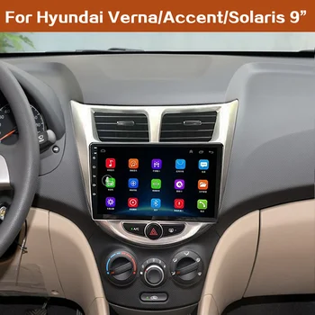 

LEEWA 9"Bigger HD Screen Android 8.1 Quad Core Car Media Player With GPS Navi Radio For For Hyundai Solaris Accent Verna 11-16
