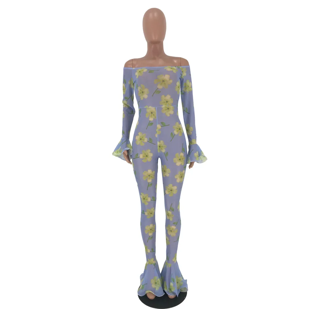 Joskaa Sexy Fashion Print Off Shoulder Backless Rompers Womens Jumpsuit Summer One Piece Outfits Long Sleeve Bodycon Jumpsuit Joskaa Sexy Fashion Print Off Shoulder Backless Rompers Womens Jumpsuit Summer One Piece Outfits Long Sleeve Bodycon Jumpsuit