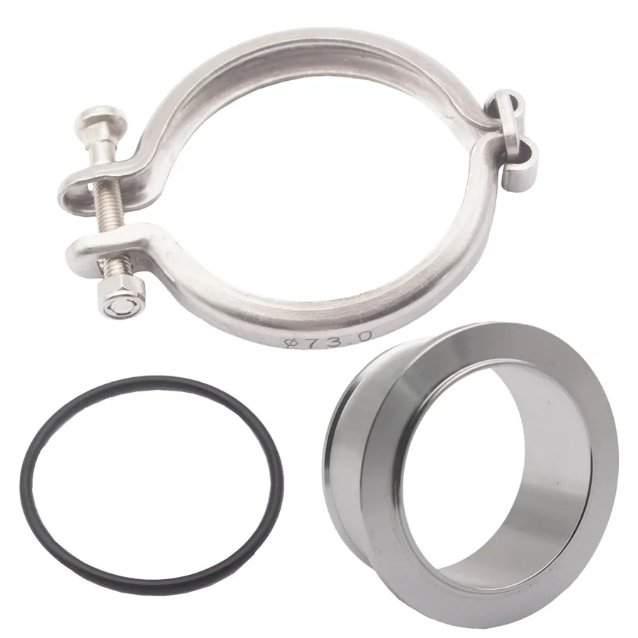 Qiilu Bride Bande V, Collier Echappement Bride De Bride V-Band De Compresseur Turbo Pour Dodge Cummins 5.9/Holset HX35 HX35W HX40W