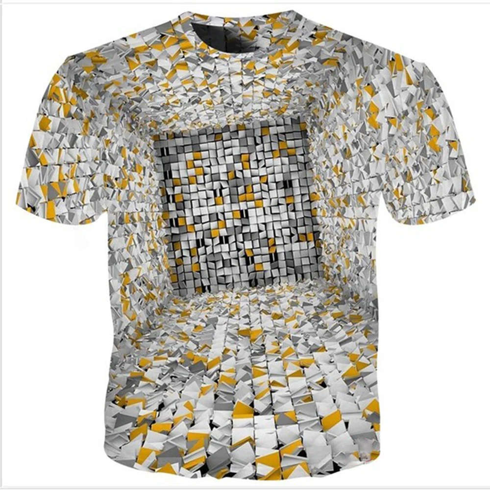 

Men's T-shirt Summer Style 3D Printed Short Sleeves Tshirt men Fashion Geometric Printed Male Tees Streetwear Camisetas hombre
