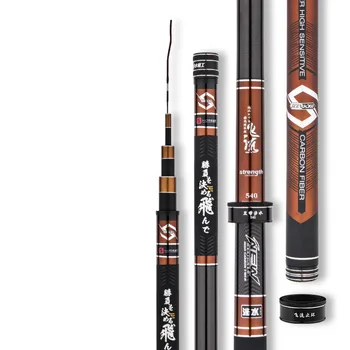 

3.6m 7.2m Telescpic Fishing Rod Ultra Hard 28 Tune Carbon Taiwan Fishing Pesca Hand Olta Carp Catfish Fish Peche Fishing Tackle