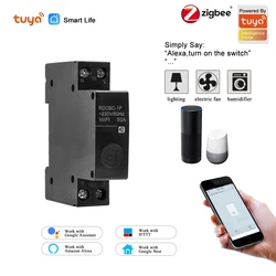 Smart Life(tuya) zigbee 1P WiFi Smart Circuit breaker remote control timer delay switch with Alexa google home for Smart Home