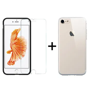 

TBOC Pack: Case Gel TPU + Screen Protector for iPhone 8 (4.7 ") ultrathin silicone Bendable Resistant Knocks Fallen