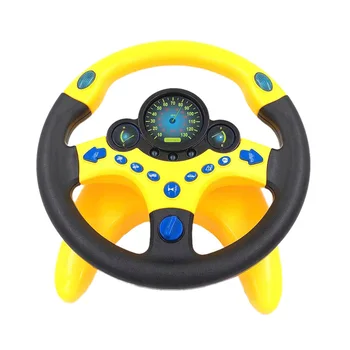 

Children Car Toys Prop Copilot Simulated Steering Wheel Toy Children's Educational Sounding Toy Small Steering Wheel 2Colors