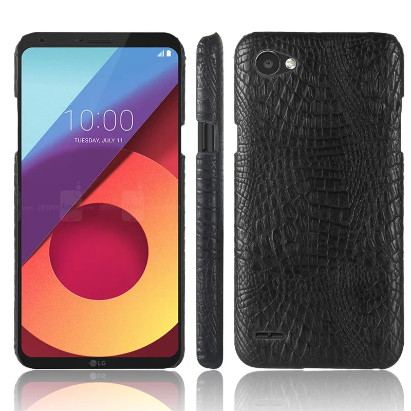 Для LG Q6 чехол для жесткий Роскошный телефона из искусственной кожи Альфа Q6a Q 6 + LGQ6
