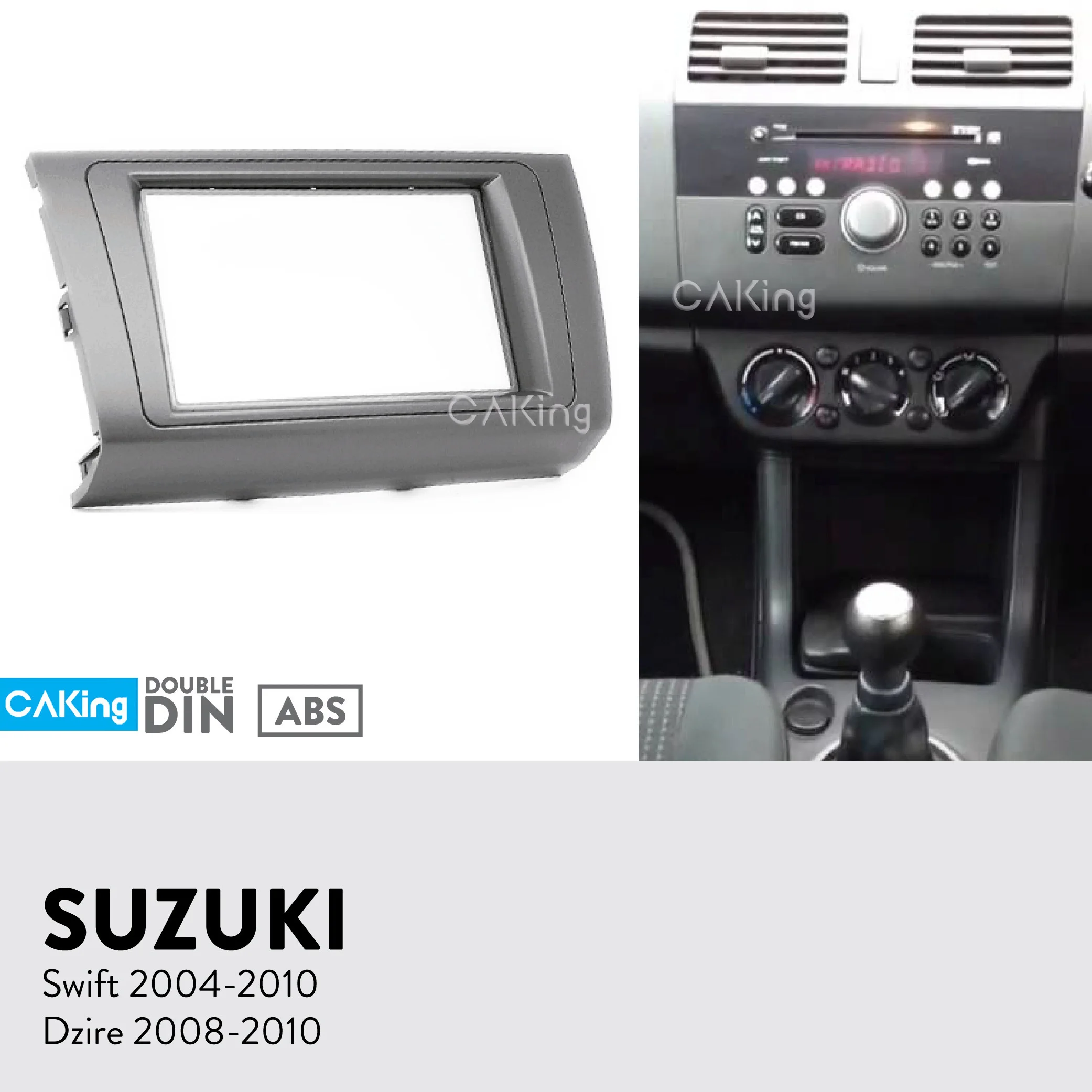 Double Din Car Fascia Radio Panel For Suzuki Swift, Dzire 20042010