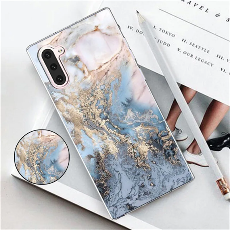 Роскошный чехол с мраморным держателем для Samsung Galaxy note 10 9 j6 pro plus 2018