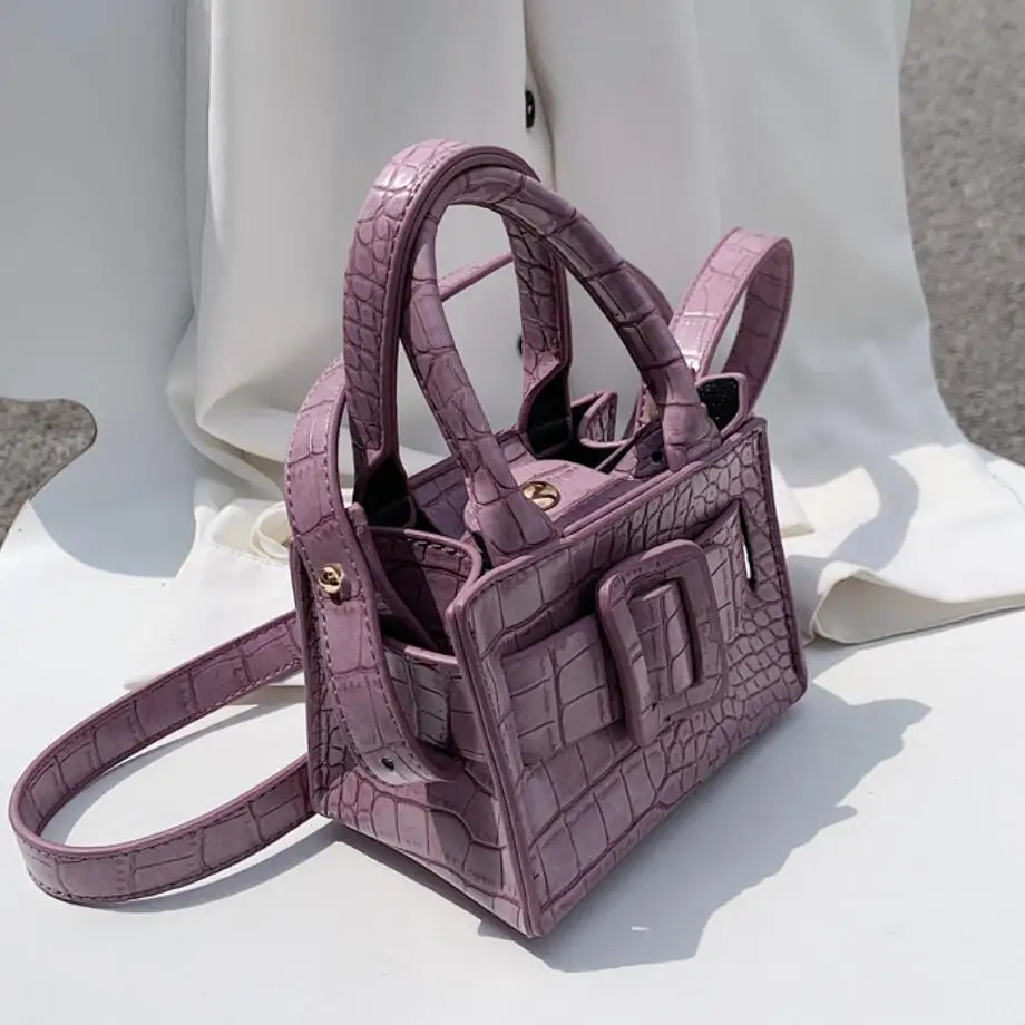 

Stone pattern Mini Tote bag 2020 Summer New High quality PU Leather Women's Designer Handbag Travel Shoulder Messenger Bag