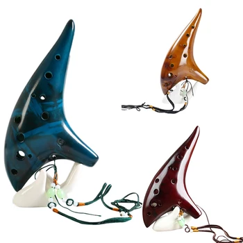 

12 Twelve Holes Rice Burning Ocarina Alto C Tuning Beginner Teaching Ocarina