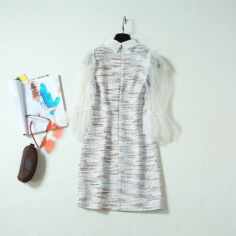 AH11792 High quality New Fashion Women spring Dress Luxury famous Brand European Design party style dress