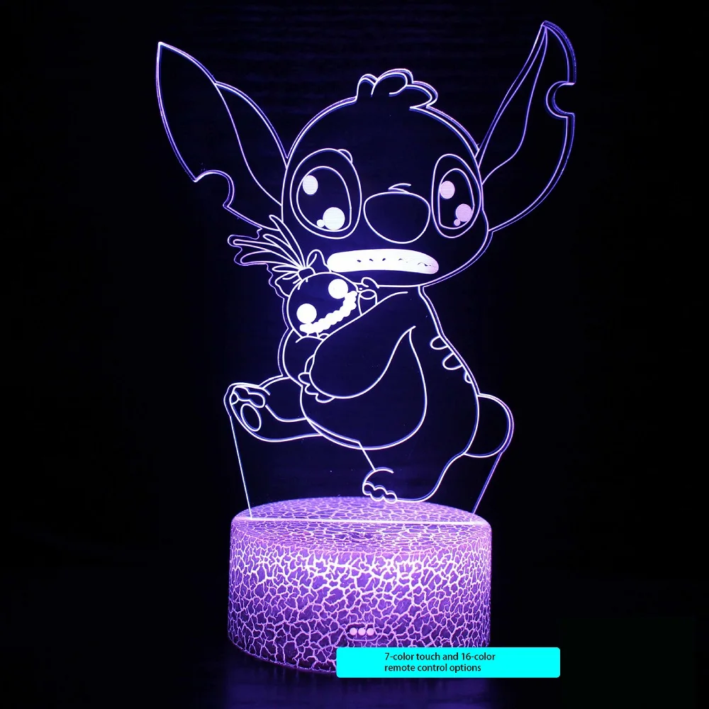 DISNEY led light Star Baby Stitch USB Creative Colorful Touch Remote Control 3D Desk Lamp LED Night Light children birthday gift led night light Night Lights