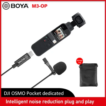 

BOYA BY-M3-OP Lavalier Microphone professional vocal mic for OSMO POCKET Stabilizer Gimbal USB Type-C Vlog Film Video Recording
