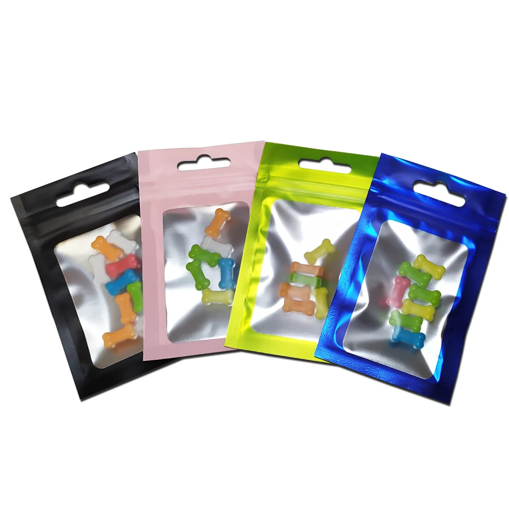

100Pcs/lot Small Resealable Zip Lock Mylar Bags Matte Clear Window Package Foil Food Bag Plastic Zipper Pouches for Electronic