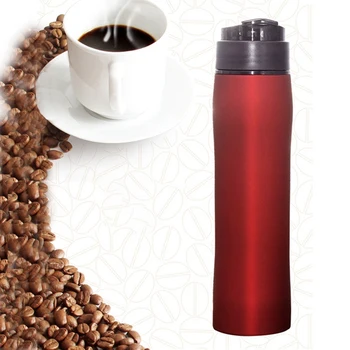 

500Ml Portable French Hot Press Coffee Machine High Quality Stainless Steel Vacuum Insulation Travel Mug Hot and Cold Brewing Bo