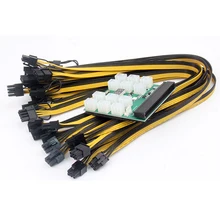 Placa de conexión de módulo de alimentación para HP, 750W, 1200W, PSU, conversión de fuente de alimentación del servidor + 17 Uds., 12 Uds., 6 pines a 8 pines, Cable de alimentación para BTC
