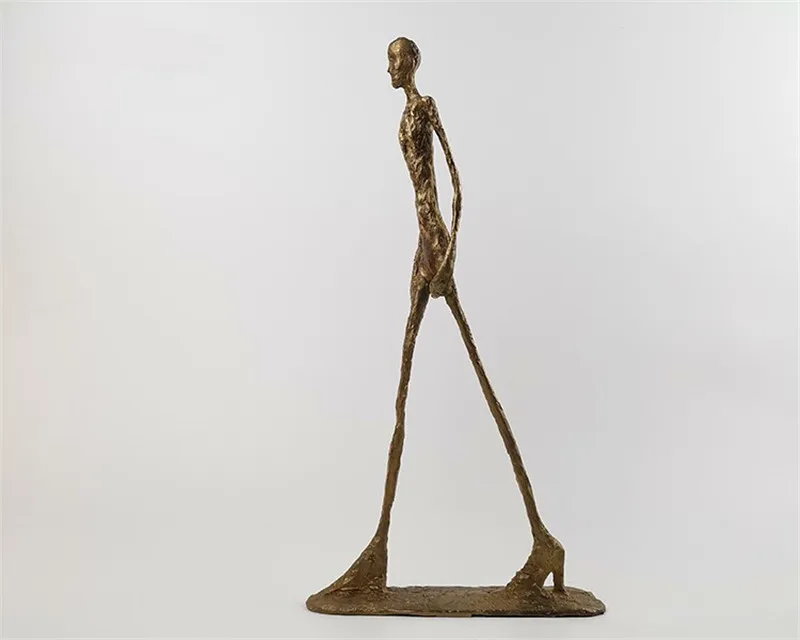 [HHT] ручная работа, латунная статуя персонажа, ходячий человек, одинокий ходунок, скульптура Giacometti, украшение для дома, офисный Декор