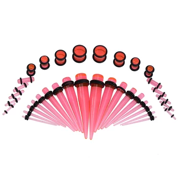

36pcs Ear Tunnels Taper Stretching Kits Gauges Sets Wholesale Ear Expander Body Piercing Jewelry Ear Plugs