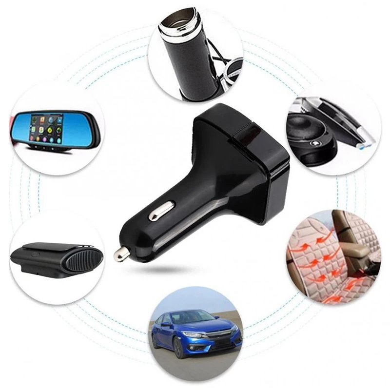 Портативный многофункциональный автомобильный Mp3 музыкальный плеер Handsfree fm-передатчик с 2 usb-портами VDX99