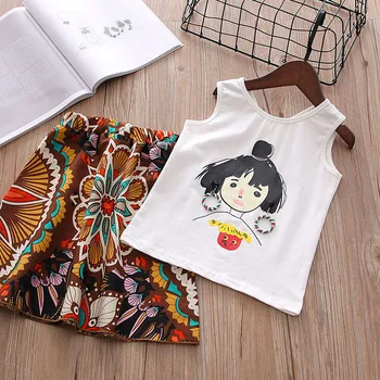 

Bear Leader Girls Clothing Sets 2020 New Fashion Girls Summer Flowers Print Clothes Suit T-Shirt and Denim Pants Kid Cute Outfit