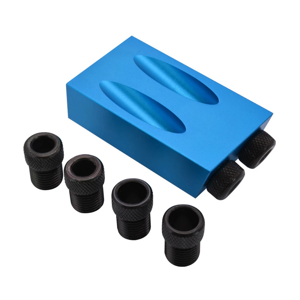 Pocket Hole Jig Kit 6/8/10mm Aluminium Alloy for Woodworking Angle Drilling Holes DIY Work Tool Set Guide Wood Tools Pocket Hole Jig Kit 6/8/10mm Aluminium Alloy for Woodworking Angle Drilling Holes DIY Work Tool Set Guide Wood Tools