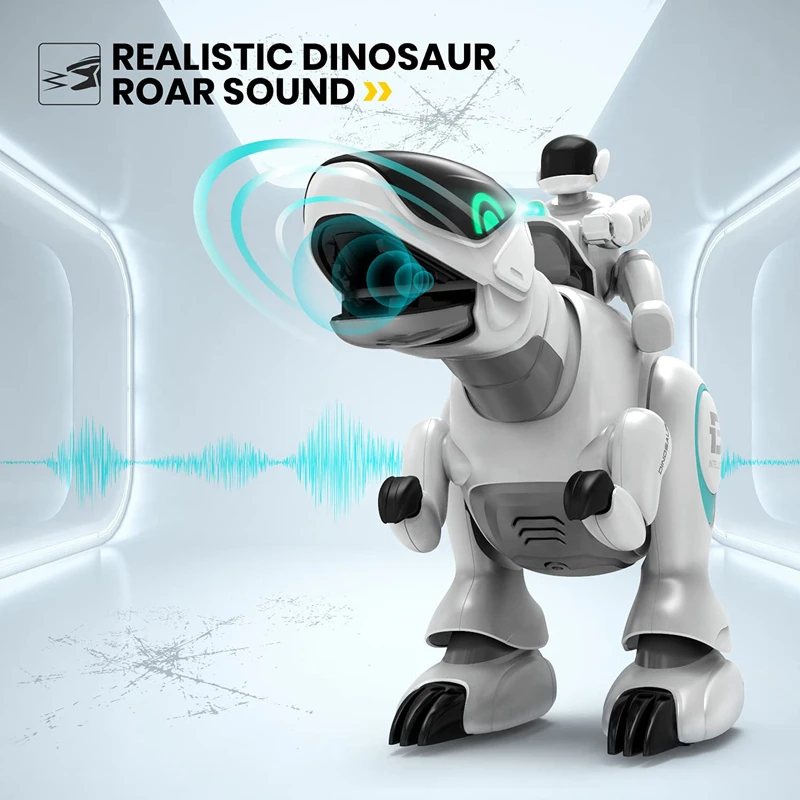 Remote Control Robot Dinosaur Toys  Dinosaur Roar With LED Lights Mist Spray Intelligent Touch Function Toy For Children Gift 5