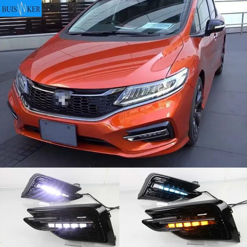 

One Pair Turn Signal Relay Waterproof Car DRL LED Daytime Running Light For Honda Jade 2017-2018