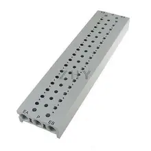 Прямоугольный алюминиевый блок коллектора Соленоидный клапан основание 17 станций