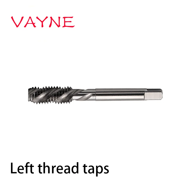 HSSE Left Hand Fine Thread Spiral Fluted tap M3 M4 M5 M6 M7 M8 M9 M10