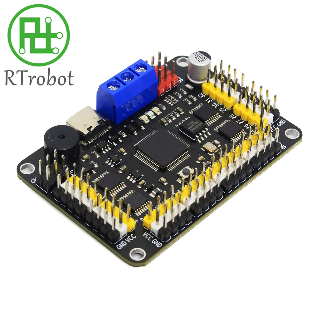Placa de Controle Servo Motor Robô de 32 Canais Controlador sem Fio de 32 Cabeças Usb Uart Mod de Conexão Acessórios p/ quadro de demonstração - Imagem 2