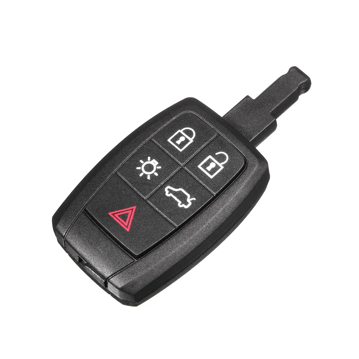 

5 Buttons Trunk Emergency Light Black Car Remote Key Fob Shell Case Replacement For Volvo C30 C70 S40 V50 2008 2009 2010 2011