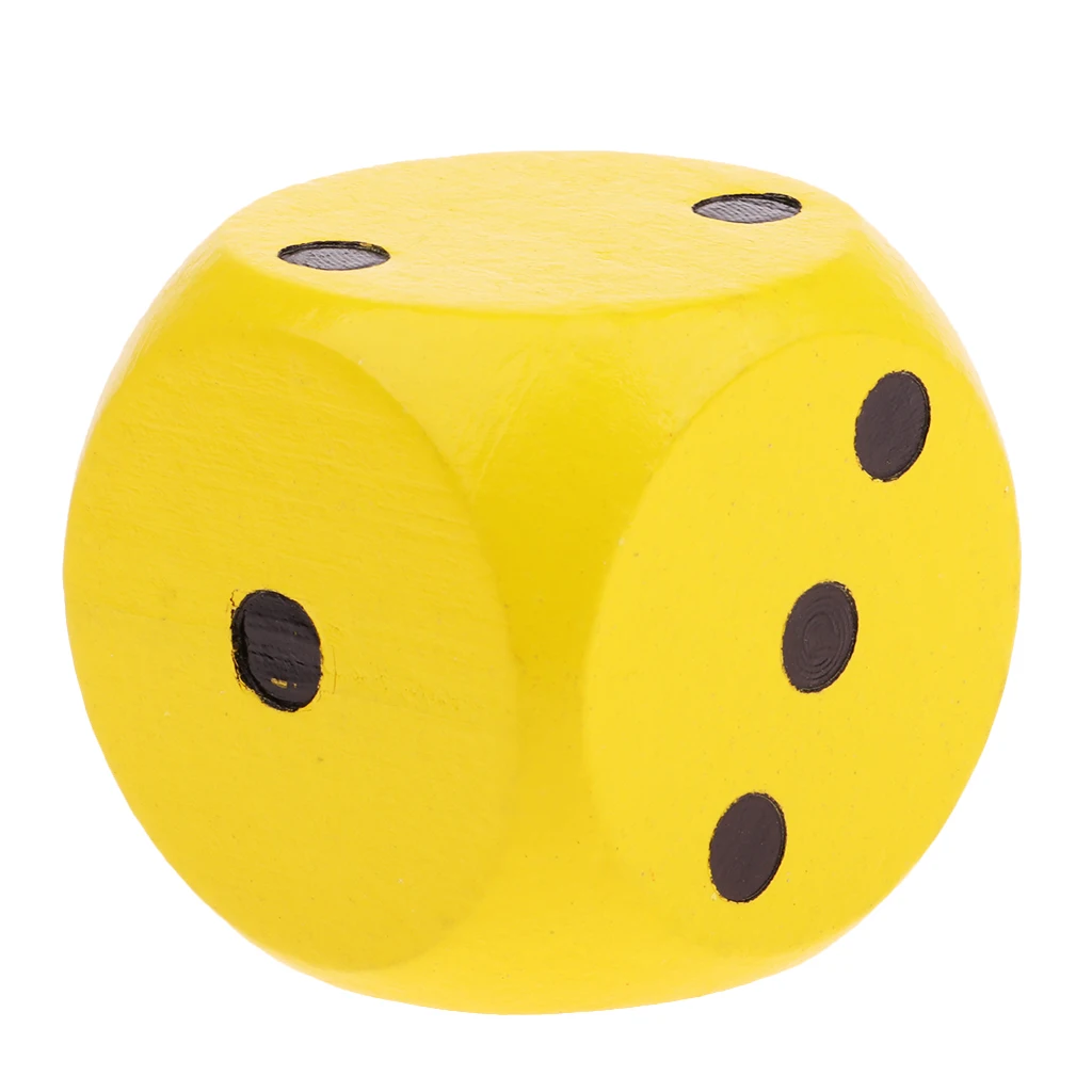 Large Wooden Dice Outdoor Game Party Toys Children Teaching Project 5cm