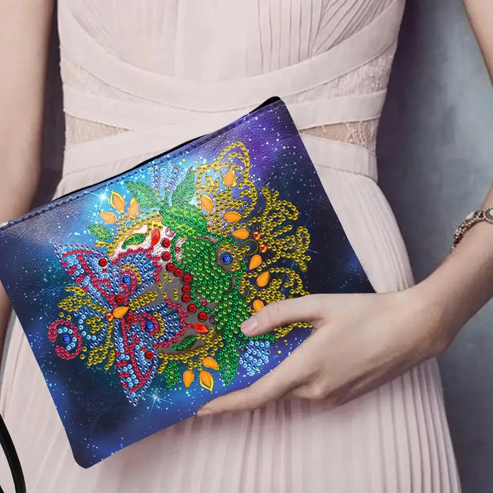 Dispaint сумки с алмазной росписью особой формы, кошелек для женщин 5D DIY Алмазная Вышивка Бабочка Искусство рождественские подарки