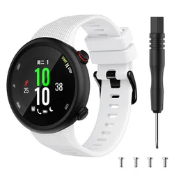 Sports Silicone Replacement Watch Band - Soft Cover Strap - Forerunner 45S (White)