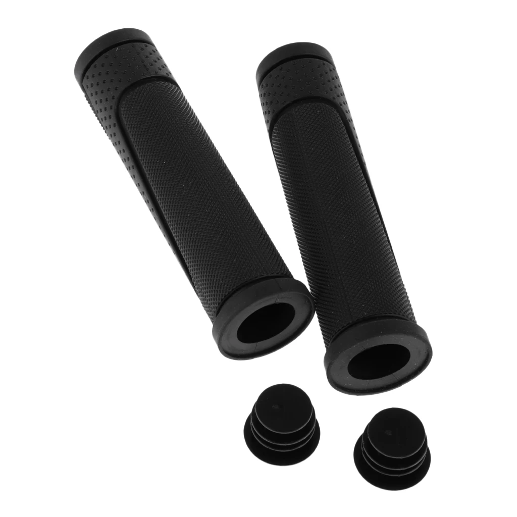 1 Pair Rubber Bike Bicycle Handlebar Handle Bar Grip Cover with Double Clamp Bicycle Grips