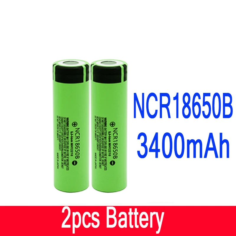 NCR18650B 3,7 v 3400 mah 18650 литиевая перезаряжаемая батарея фонарик батареи и USB зарядка - Цвет: Золотой